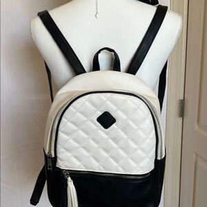 Elegant Two-Tone Quilted Backpack